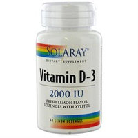 Solaray Vitamin D-3 Lemon - 2000 IU - 60 Lozenges
