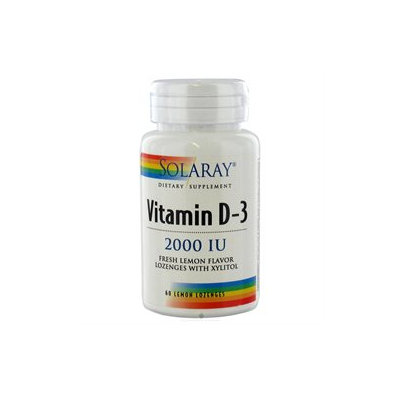 Solaray Vitamin D-3 Lemon - 2000 IU - 60 Lozenges