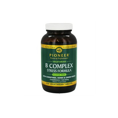 Pioneer - B Complex Stress Formula with Coenzymes Herbs & Green Foods - 120 Vegetarian Tablets