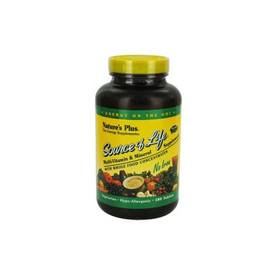 Nature's Plus - Source Of Life Multi-Vitamin & Mineral No Iron - 180 Vegetarian Tablets