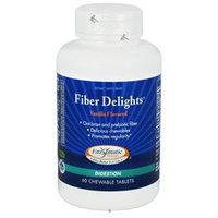 Enzymatic Therapy Fiber Delights Vanilla - 60 Chewable Tablets