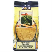 NOW Foods Certified Organic Golden Flax Seed Meal - 12 oz