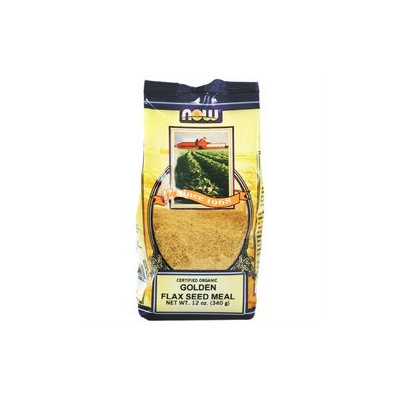 NOW Foods Certified Organic Golden Flax Seed Meal - 12 oz