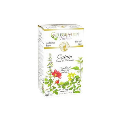 Celebration Herbals Organic Catnip Leaf and Blossom Tea Caffeine Free - 24 Herbal Tea Bags