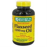 Good 'N Natural - Organic Flaxseed Oil Omega 3-6-9 1200 mg. - 100 Softgels