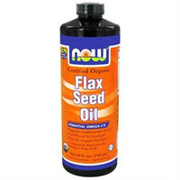 NOW Foods - Flax Seed Oil Organic Non-GE - 24 oz.