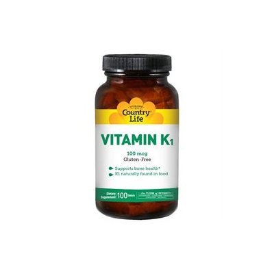 Country Life Vitamin K1 100 mcg Tabs