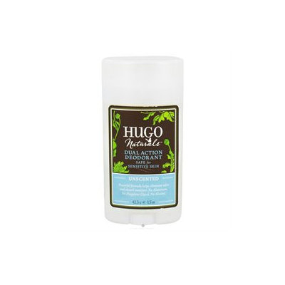 Hugo Naturals Dual Action Deodorant Stick Unscented - 1.5 oz