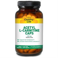 Country Life Acetyl L-Carnitine Caps - 500 mg - 120 Vegetarian Capsules