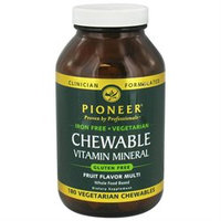 Pioneer Nutritionals Pioneer - Chewable Vitamin Mineral Iron-Free Fruit Flavor - 180 Chewables