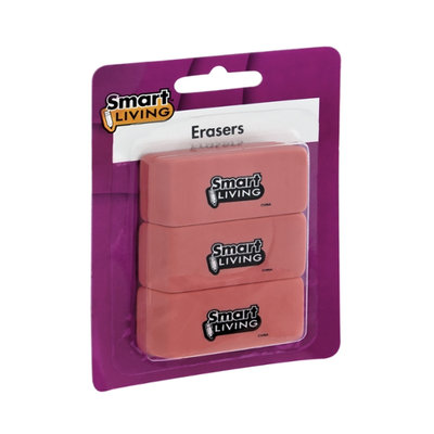 Smart Living Erasers - 3 CT