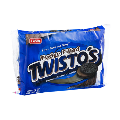 Giant Twisto's Fudge Filled Chocolate Sandwich Cookies
