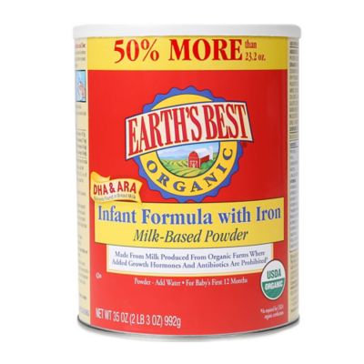 Earth's Best Organic 35 oz. Infant Formula with DHA & ARA and Iron