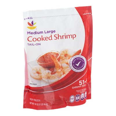 Ahold Cooked Shrimp Medium Large Tail-On