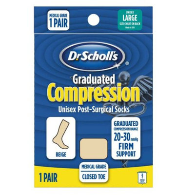 Dr. Scholl's Firm Graduated Compression Post-Surgical Sock Large