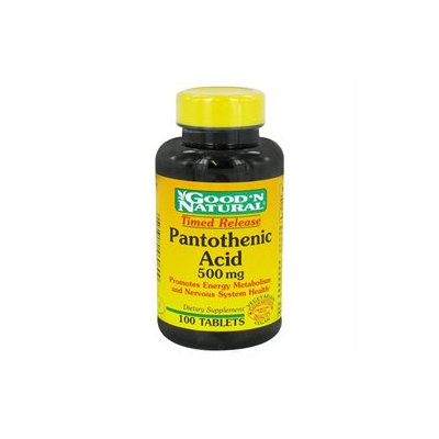 Good 'N Natural - Pantothenic Acid Time Release 500 mg. - 100 Tablets
