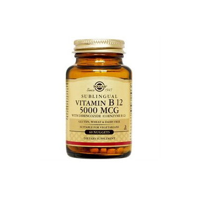 Solgar - Megasorb Vitamin B12 Sublingual 5000 mcg. - 60 Nuggets