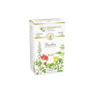 Celebration Herbals Organic Red Rooibos Tea Caffeine Free - 24 Tea Bags