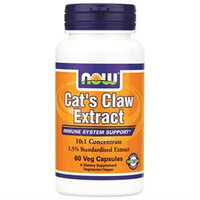 NOW Foods - Cat's Claw Extract 101 Concentrate/1.5 Standardized Extract - 60 Vegetarian Capsules formerly Cat's Claw