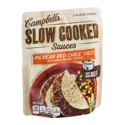 Campbell’s® Slow Cooker Sauces Mexican Red Chile Taco with Garlic and Bell Peppers