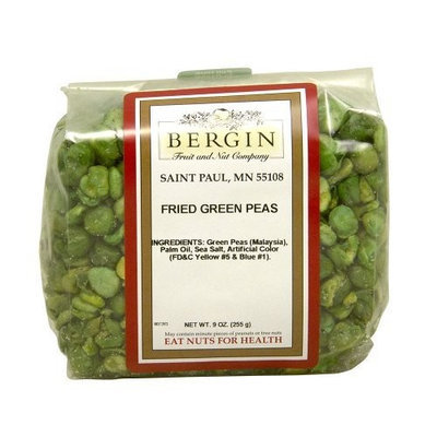 Bergin Nut Company Peas Fried Green, 9-Ounce Bags (Pack of 6)