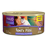Halo Purely For Pets Spot's Pate Cat Food Grain Free Ground Turkey & Duck Recipe - 5.5 oz