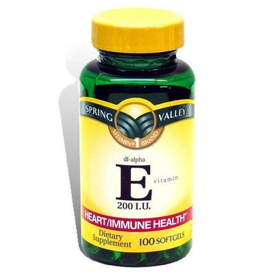 Spring Valley - Vitamin E dl-alpha 200 IU, 100 Softgels