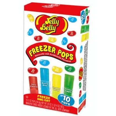 Jelly Belly Assorted Flavors Freezer Pops, 10-Count (Pack of 12)