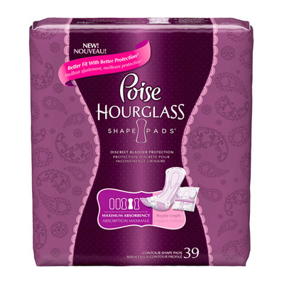 Poise Hourglass Shape Maximum Absorbency Regular Length Bladder Protection Pads