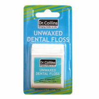Dr. Collins Dental Floss, Unwaxed, 55 yd