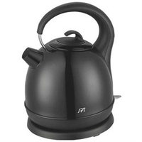 Sunpentown SK-1715B Stainless Cordless Kettle with Black Coating