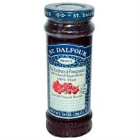 St. Dalfour All Natural Fruit Spread Red Raspberry and Pomegranate - 10 oz
