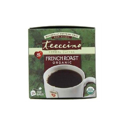 Teeccino Caffeine-Free Herbal Coffee, French Roast, 25 ct Tea Bags, 2