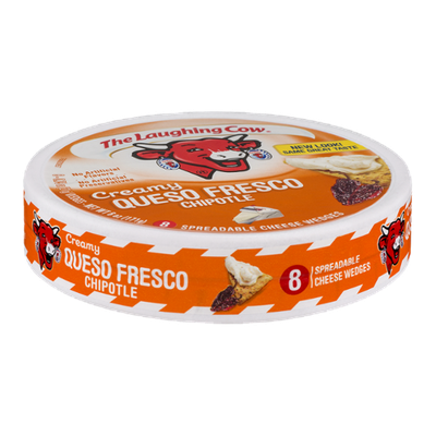 The Laughing Cow Creamy Queso Fresco Chipotle Spreadable Cheese Wedges - 8 CT