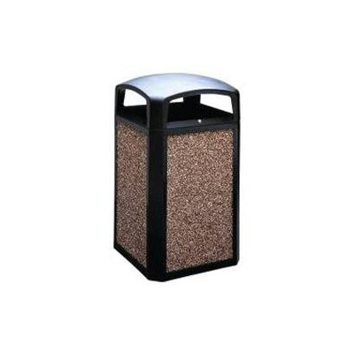 Rubbermaid Commercial Gray Round Brute Dome Top with Push Door