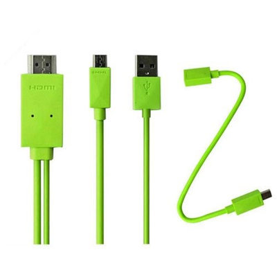 4XEM Micro USB To HDMI MHL Adapter Cable For Samsung Galaxy S2/S3/S4/Note(Green)