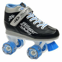Lake Placid Black/Gray/White Blazer Boy's Lighted Wheel Skate - 3.0