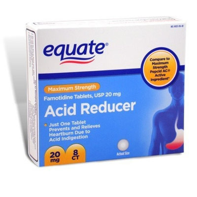 Equate - Acid Reducer, Maximum Strength, Famotidine 20 mg, 8 Tablets Compare to Pepcid AC