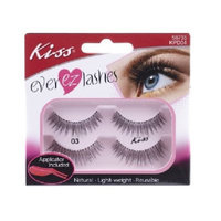 Kiss Ever Ez False Lashes Double Pack Kpd04 56735 with Adhesive and Applicator