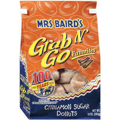Mrs. Baird's Mrs Baird's: Grab N' Go Favorites Cinnamon Sugar Donuts, 10 Oz