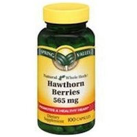 Spring Valley Whole Herb Hawthorn Berries Capsules, 565mg, 100 count