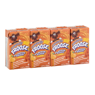 Froose 100% Natural Beverage Boxes Playful Peach - 4 CT