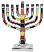 Artsy Casa Lamp Lighters Ultimate Judaica Menorah Pewter Multi Color - 9.5H