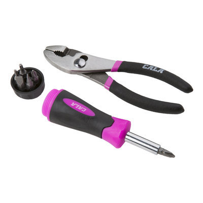 David Shaw Silverware Na Ltd Cala Pink 8 Piece Tool Set - David Shaw Silverware NA LTD