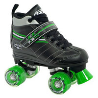 Roller Derby Boy's Laser 7.9 Speed Quad Skate - Black/ Green (3)