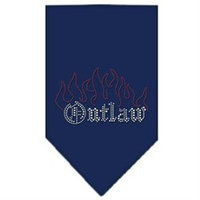 Mirage Pet Products 67-52 LGNB Outlaw Rhinestone Bandana Navy Blue large