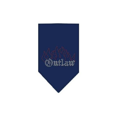 Mirage Pet Products 67-52 LGNB Outlaw Rhinestone Bandana Navy Blue large
