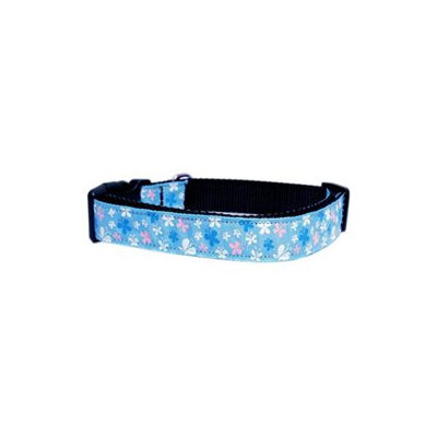 Mirage Pet Products 125-005 SMBL Butterfly Nylon Ribbon Collar Blue Sm