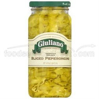KeHe Distributors 87389 GIULIANO PEPERONCINI GREEK GLDN SLICED - Pack of 6 - 16 OZ
