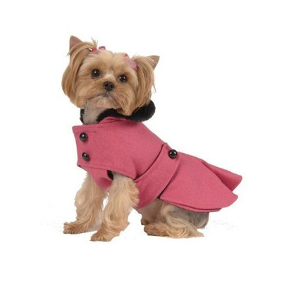 Max's Closet Pleated Dog Coat in Hot Pink